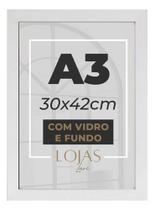 Quadro Moldura A3 30x42 Com Vidro Poster Certificado Kit 4