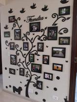 Quadro moldura arvore genealogica familia parede porta retrato preta - FILADELFIA