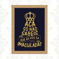 Quadro Moldura Dourada Acaso Não Sabeis 33x24cm