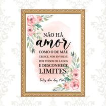 Quadro Moldura Dourada Amor De Mãe 33x24cm Quadro Moldura Dourada Amor De Mãe 33x24cm