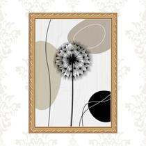 Quadro Moldura Dourada Arte Dente De Leão 33x24cm Quadro Moldura Dourada Arte Dente De Leão 33x24cm