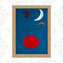 Quadro Moldura Dourada Arte Miró 33x24cm Quadro Moldura Dourada Arte Miró 33x24cm