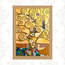 Quadro Moldura Dourada Árvore Klimt 33x24cm Quadro Moldura Dourada Árvore Klimt 33x24cm