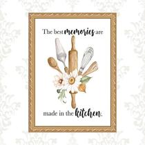 Quadro Moldura Dourada Cozinha - Memórias 45X34Cm Quadro Moldura Dourada Cozinha - Memórias 45X34Cm