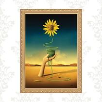 Quadro Moldura Dourada Dalí - Margarida 45X34Cm Quadro Moldura Dourada Dalí - Margarida 45X34Cm