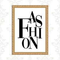 Quadro Moldura Dourada Fashion 45X34Cm