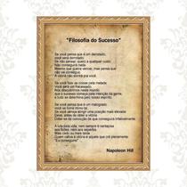 Quadro Moldura Dourada Filosofia 24x18cm Quadro Moldura Dourada Filosofia 24x18cm