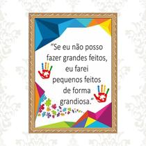Quadro Moldura Dourada Frase Autismo 24X18Cm Quadro Moldura Dourada Frase Autismo 24X18Cm