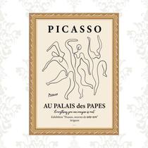 Quadro Moldura Dourada Minimalista Picasso 45X34Cm Quadro Moldura Dourada Minimalista Picasso 45X34Cm
