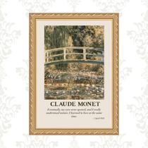 Quadro Moldura Dourada Monet - Ponte 45x34cm