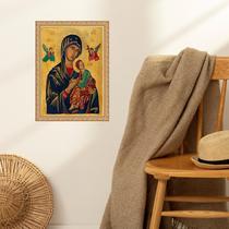 Quadro Moldura Dourada Nossa Senhora Perpetuo Socorro 24x18cm Quadro Moldura Dourada Nossa Senhora Perpetuo Socorro 24x18cm
