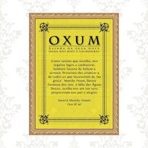 Quadro Moldura Dourada Oração Oxum 24x18cm