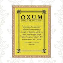 Quadro Moldura Dourada Oração Oxum 33X24Cm