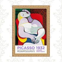 Quadro Moldura Dourada Picasso 1932 33X24Cm Quadro Moldura Dourada Picasso 1932 33X24Cm
