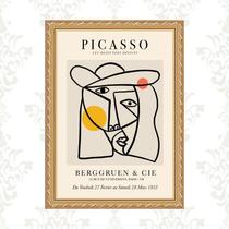 Quadro Moldura Dourada Picasso - Figurativo 33x24cm Quadro Moldura Dourada Picasso - Figurativo 33x24cm