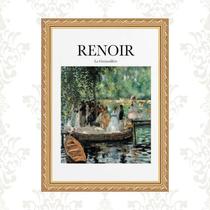 Quadro Moldura Dourada Renoir - La Grenouillére 24x18cm