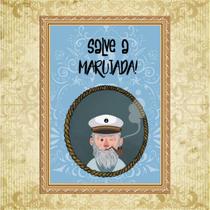 Quadro Moldura Dourada Umbanda Marujada 45x34cm