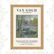 Quadro Moldura Dourada Van Gogh - Canoas 33X24Cm