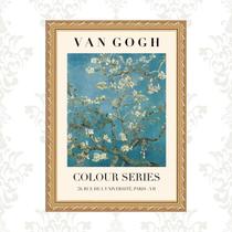 Quadro Moldura Dourada Van Gogh - Cerejeiras 33X24Cm