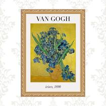 Quadro Moldura Dourada Van Gogh - Irises 33X24Cm