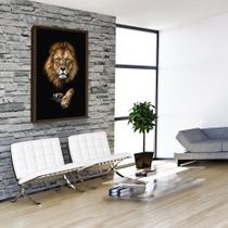 Quadro Moldura Leão Luxo Grande Sala Quarto Quadro Moldura Leão Luxo Grande Sala Quarto