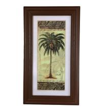 Quadro moldura marrom Coconut Palm com vidro antirreflexo (20 x 35 cm)