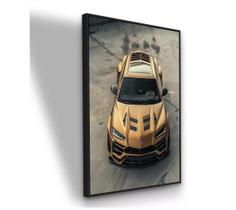 Quadro Moldura Preta Super Carros Esportivos 06 90x60 Com Vidro Quadro Moldura Preta Super Carros Esportivos 06 90x60 Com Vidro