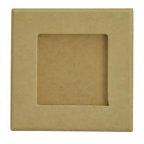 Quadro Moldura Quadrado Fundo Removível 10x10 Kit 10un Mdf Madeira
