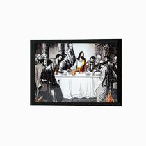 Quadro Moldura Quebra-cabeça 300 peças Santa Ceia com Quadro