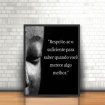 Quadro Moldura Religião Frase Reflexiva Buda Respeito Cinza Quadro Moldura Religião Frase Reflexiva Buda Respeito Cinza