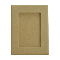 Quadro Moldura Retangular Fundo Removível 15,5X11 MDF Madeira