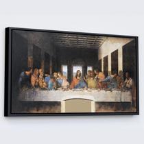 Quadro Moldura Santa Ceia Jesus Apóstolos em Canvas ref04
