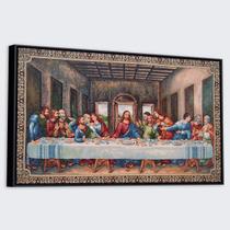 Quadro Moldura Santa Ceia Jesus Apóstolos em Canvas ref09 - RR Decor