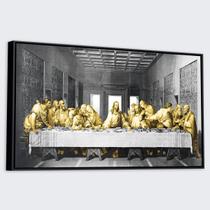Quadro Moldura Santa Ceia Jesus Apóstolos em Canvas ref14