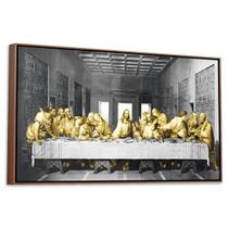 Quadro Moldura Santa Ceia Jesus Apóstolos em Canvas ref14