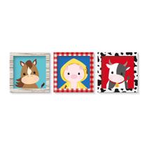 Quadro Moldura Sortido Fazendinha 2 C/3 Peças Quadro Moldura Sortido Fazendinha 2 C/3 Peças