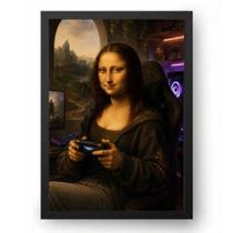 Quadro Mona Lisa Gamer 15x21cm Quadro Mona Lisa Gamer 15x21cm