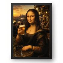 Quadro Mona Lisa no Happy Hour 50x70cm Quadro Mona Lisa no Happy Hour 50x70cm