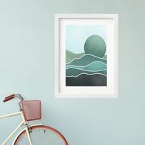 Quadro Montanhas Boho verdes - 60x48cm