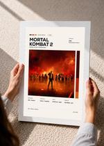 Quadro Mortal Kombat 2 L-VFSN C/ Vidro e Moldura Branca Tamanho:A4 Quadro Mortal Kombat 2 L-VFSN C/ Vidro e Moldura Branca Tamanho:A4