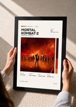 Quadro Mortal Kombat 2 L-VFSN C/ Vidro e Moldura Preto Tamanho:A4 Quadro Mortal Kombat 2 L-VFSN C/ Vidro e Moldura Preto Tamanho:A4