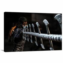 Quadro Mortal Kombat decorativo com Tela em Tecido