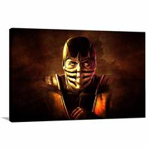 Quadro Mortal Kombat Scorpion decorativo - Tela em Tecido Quadro Mortal Kombat Scorpion decorativo - Tela em Tecido