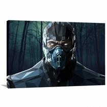 Quadro Mortal Kombat Sub Zero decorativo Tela em Tecido