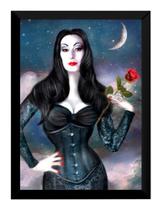 Quadro Mortícia Família Addams Arte Poster Moldurado Quadro Mortícia Família Addams Arte Poster Moldurado