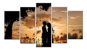 Quadro Mosaico 5 Partes Para Sala Por Do Sol Romanticos S2 Quadro Mosaico 5 Partes Para Sala Por Do Sol Romanticos S2