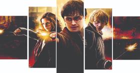 Quadro Mosaico 5 Peças Serie Harry Potter 7 Lançamento Hp7