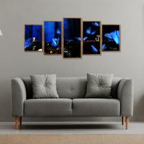 Quadro Mosaico Borboleta Moldura Mel