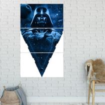 Quadro Mosaico Darth 3 Peças Para Decoração de Ambientes Quadro Mosaico Darth 3 Peças Para Decoração de Ambientes