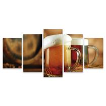 Quadro Mosaico Decorativo Cerveja Copo Espuma Bar Vidro Beer